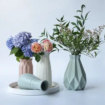 Origami Gėlių Vaza Imitacija, Keramikos, Plastiko Vaza Vestuvių Gėlių Vazos Susitarimą Kambarį Vestuvių Dekoro Šiaurės Stilius