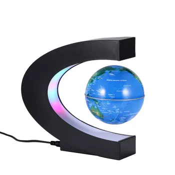 Papuošalai Plūduriuojantis Žemės Rutulio Žemėlapis Magnetic Levitation Pasaulyje Dekoras su LED Apšvietimo Darbalaukio, Papuošalai, Namų Biuro Studija