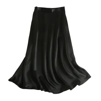 Pavasario 2021 naujas sijonas moterų vidutinio ilgio paaukštintu liemeniu rodo, plonas big swing sijonas temperamentas a-žodis sijonas moteris banga