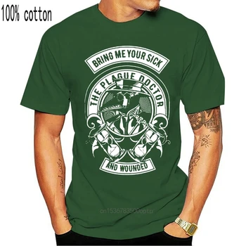 Perdirbtų Organinių T Shirts Retro Vintage Tee Vyrams Maras Gydytojas Aukščiausios Kokybės Marškinėliai