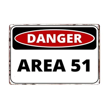 Plotas 51 Įspėjimas Pavojus, No Trespassing Įspėjamasis Ženklas Dirbtuvių Fabrikas, Garažas Mašina Pin Up Įspėjimas Derliaus Rūdžių Spalvos Metalo Skardos Ženklas