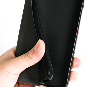 PU Odos Atveju Asus ROG Telefonas, 5 Pro ZS673KS Flip Case For Asus ROG Telefonas, 5 I005DA Telefono dėklas Minkštos TPU Silikoninis Galinio Dangtelio