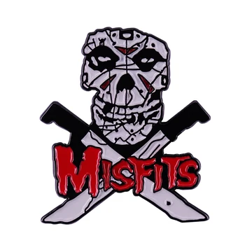 Punk Roko Grupė Misfits Atlapas pin Gpgb Fanatikas Klubo Ženklelis Karstą Muzikos tema Siaubo Helovinas Sagė