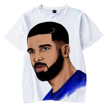Rap Drake Marškinėliai Vyrams/Moterims 3D Spausdinimo Reperis, Dainininkas Pobūdžio Modelius Asmenybės Trumpas Rankovės Juokinga Marškinėlius Estetinės Drabužiai