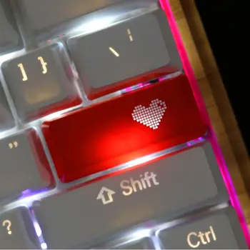 Raudona Meilės Širdis Modelio Klaviatūra Keycap Mechaninė ENTER/ESC Klavišą Bžūp Skrybėlė PC Kompiuterio, Nešiojamojo kompiuterio Naudojimas Prekių