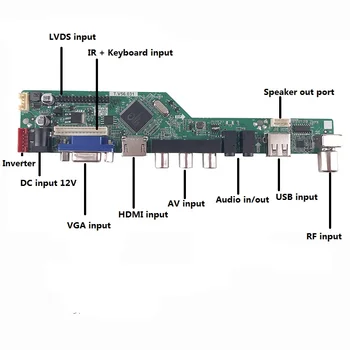 Rinkinys N154I1 1280x800 LCD Ekranas, TV LED Valdiklis Valdybos Garso Nuotolinio AV HDMI suderinamus Ekranas USB Panel VGA Monitorius 15.4