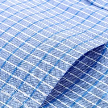Rudenį Naujų Produktų Verslo Atsitiktinis Oksfordo Tekstilės vyriški Marškiniai ilgomis rankovėmis Slim Jaunimo Pledas Aikštėje Marškiniai Minkšta Oda-draugiškas Viršūnės