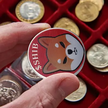 SHIB Suvenyrų Dogecoin Monetos, Aukso chromu padengtas Sidabro Proginė Moneta paauksuotas Sidabras Skaitmeninis Virtualios Monetos Pasisekė Monetos