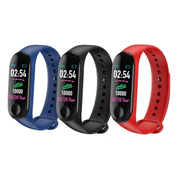 Smart Watch Band M3 Kraujo Spaudimą, Stebėti Širdies Ritmą Fitness Tracker Laikrodis Vyrams, Moterims Žingsnis Counter Vandeniui Žingsniamačiai