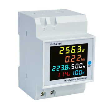 Smart Watt-Valandų Skaitiklis LCD ekranas vienfaziai vadovas rail tipo 220V įtampos srovės maitinimo dažnumo koeficientas namų