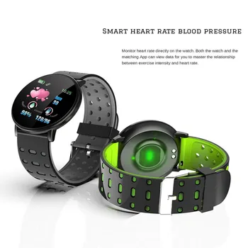 Smart Žiūrėti 119 Plius Fitneso Apyrankė su Širdies ritmo Signalizacijos Vandeniui Smartwatch Vyrų ir Moterų Sporto Žiūrėti часы