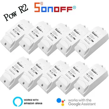 Sonoff POW R2 15A WiFi Bevielio ryšio Smart Switch Modulis elektros Energijos Suvartojimo Matavimo Laikmatis Veikia Su Alexa, Google Namo Nest