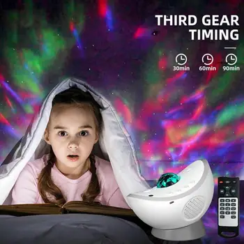 Spalvinga Žvaigždėtas Dangus Galaxy Projektoriaus Lempa Vaikų Miegamasis Star Naktį Šviesos USB Įkrovimo Projekcija Lempa Vaikams Dovanų Karšto
