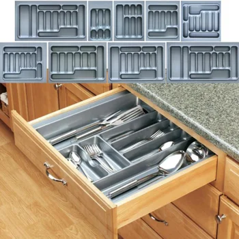 Stalo įrankių laikymo dėžutė Virtuvės stalčių organizatorius Peiliai organizatorius Plastiko Pilkos 1. Kokybės Virtuvės reikmenys norimo dydžio Nemokamai supjaustyti