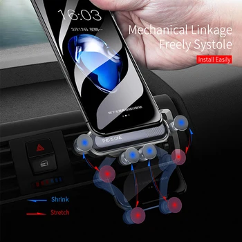Svorio Automobilinis Telefono Laikiklis Oro Angos Įrašą Paramos Universalus GPS Stovėti iPhone 12 11 X XR XS 7 8 Xiaomi 