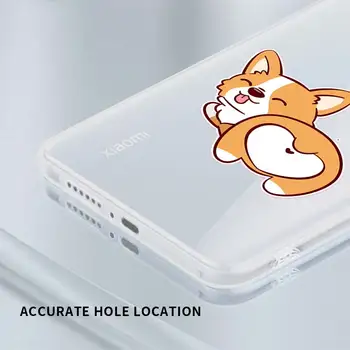 Telefoną Atveju Xiaomi Poco X3 NFC M3 6.67 colių Mi 10T 5G Pro 10 Pastaba Lite 9T 11 CC9 8 Matinis Dangtelis Mielas Corgi Animacinių filmų Doggy