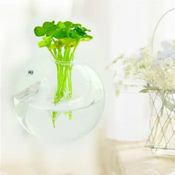 Terariumai Kamuolys Rutulio Formą, Aišku, Kabo Stiklo Vaza Gėlių daigai Konteinerių Ornamentu Micro Kraštovaizdį 