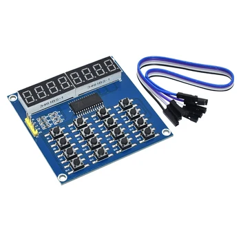 TM1638 Skaitmeninis LED Ekranas, 8-Bitų Skaitmeninis Vamzdžio Valdybos 3-Wire 16 Klavišus 8 Bitai Klaviatūros Nuskaityti Ir PAGRINDINIAI LED Modulis Arduino