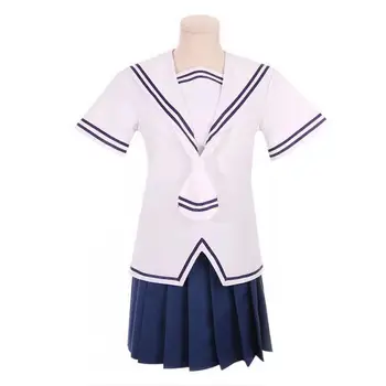 Tohru Honda Cosplay Kostiumų Anime Vaisių Krepšelio Merginos Vienodos JK Mergaitė Mokyklos Vienodos Moterų Kostiumas Sailor Viršuje, Sijonas, perukai, Batai