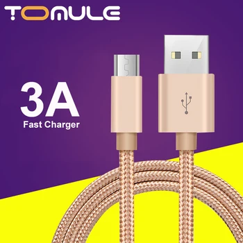 TOMULE 3A Greito Įkrovimo Kabelis USB Micro Tipas-C Įkroviklis, Duomenų Kabelis, Tinka Huawei& 