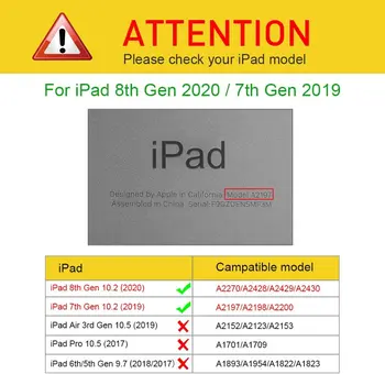 Trifold Odos Smart Case for iPad 10.2 7 8 kartai Plonas Permatomas PC Galinį Dangtelį iPad 10.2 2020 atveju Auto Miego