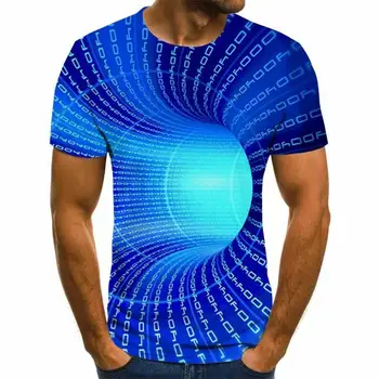 Trimatis išmaišykite vyriški T-shirt 3D spausdinimo vasarą, O apykaklė kasdien atsitiktinis juokingi marškinėliai mados vyrams ir moterims