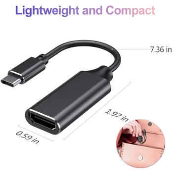 USB C į HDMI Adapteris, 4K HDMI Kabelis, TV Adapter /Samsung Galaxy /Huawei Mate 20 P20 Pro Tipas-C USB HDMI