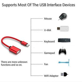 USB OTG C Tipo prie USB OTG Adapterio Greito Įkrovimo Tipas-C Įkroviklis Duomenų Kabelis Konverteris, skirtas Macbook 