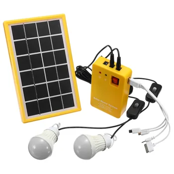 USB Įkroviklis Solor Žibintai Reguliuojamas Saulės Lempa Saulės Energijos Skydelis Generatorius Rinkinys Su 3 LED Lempučių, Saulės Įkraunamas Saulės Lempos