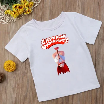 Vaikai Kapitonas apatinės Kelnės Animacinių filmų T-Marškinėliai trumpomis rankovėmis Viršūnes Kawaii Spausdinti Mados berniukų, mergaičių Juokingas Vasaros Viršūnes,ooo5252
