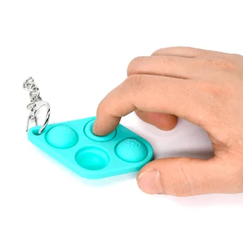 Vaikams Smagu Slėgio Mažinimo Žaislas Paprasta Dimple Fidget Žaislai Silikono ADHD Įtempių paketų prižiūrėtojų raktinę Išspausti Jutimo Žaislai