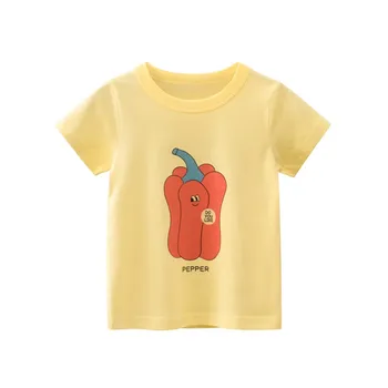 Vasarą Vaikams Drabužių Mergina, Vaikų trumpomis Rankovėmis T-shirt 2021 Nauja Mergina, Apranga Medvilnės Mielas korėjos Bamblys Kūdikių Drabužiai 2-8t
