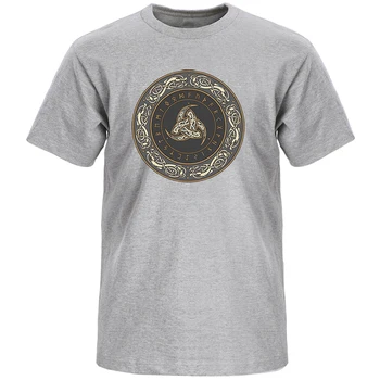 Vikingai Sezono Viking Žmonių Logo T Shirt Medvilnės Prarasti Derliaus Spausdinami T Marškinėliai Viršuje Vyrų Retro Hip-Hop Trumpomis Rankovėmis Marškinėlius