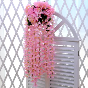 Violetinių Dirbtinių Gėlių Šalis Dekoro Modeliavimas Valentino Diena, Vestuvių Sienos Kabo Krepšelį Gėlė, Orchidėja, Gėlių netikras