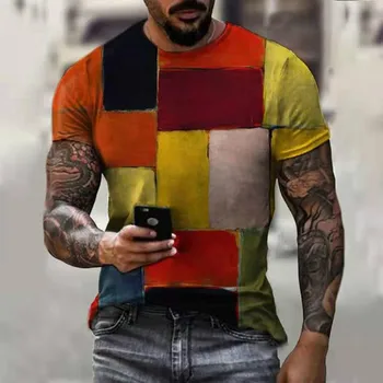 Vyriški naujo dizaino laisvalaikio T-shirt mados trumparankoviai vasaros apsidraudimo geros išvaizdos drabužiai, populiarių prekių 2021