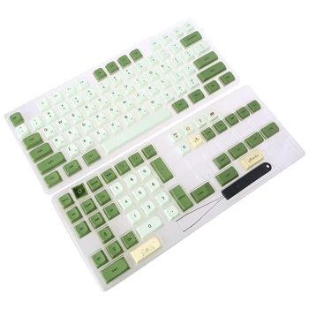 XDA V2 matti žalioji arbata Dye Sub Keycap Nustatyti storosios PBT klaviatūros gh60 pokerio 87 tkl 104 ansi xd64 bm60 xd68 xd84 xd96 Janpanese