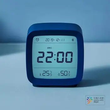 Xiaomi Qingping Wirless Žadintuvas Temperatūros, Drėgmės Ekranas, LCD Ekrane Reguliuojamas naktinė lempa Su Mijia APP 