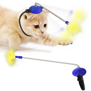 Įdomus interaktyvi katė žaislas augintiniui stick plunksnų stick katė žaislas katė pet mokymo produktas, lankstus pet nešiojamų prekes