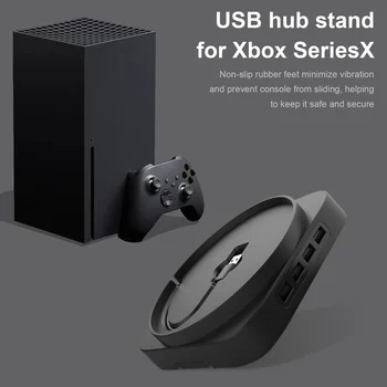 Žaidimų Konsolės Vertikalus Laikiklis Žaidėjas Stovi Xbox Serijos X Games Priimančiosios pagrindas Su 4 Prievadų USB 2.0 Hub Mount Lopšys Dokas