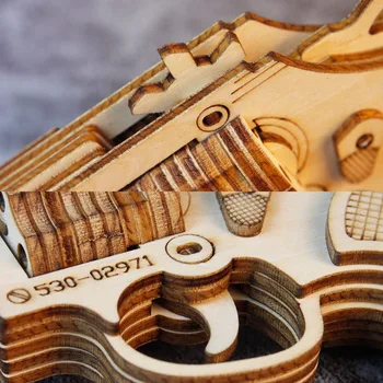 Žaislas Revolver Gumos Juosta Ginklą Mediniai Modelio Rinkinio 3D Dėlionės Berniukas Paauglių Kūrybinio Fotografavimo Blokuoti Savęs Surinkimas Gimtadienio Dovanos
